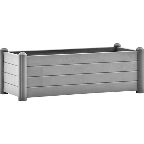 Arriate de jardín PP gris piedra 100x43x35 cm vidaXL