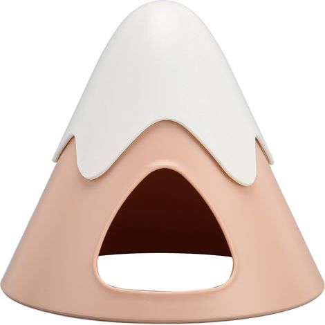 Maison de hamster en forme de montagne enneigée, aménagement paysager, cachette de cochon d'Inde pour petits animaux Chinchilla rose (1/5)