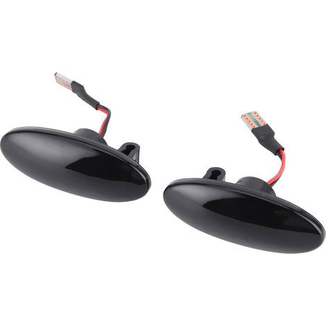 Lot de 2 feux de position latéraux pour voiture, couleur fumée, références 2616089900 et 261608990A, compatibles avec Nissan Juke F15 et Note E11. (1/3)