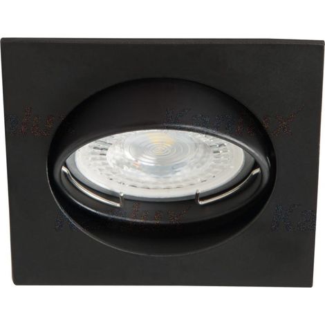 porta faretto incasso navi foro 75 mm orientabile GX5,3 nero quadrato (1/4)