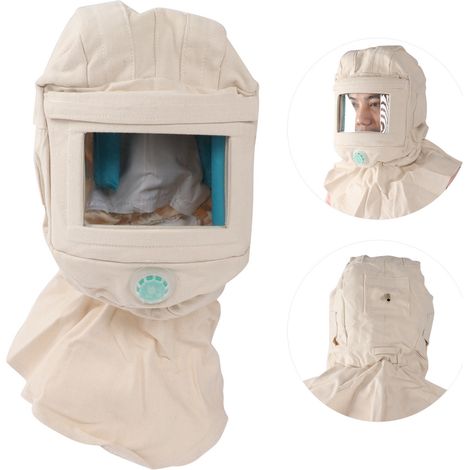 Masque respiratoire avec visière pour travaux de sablage, meulage et polissage (1/5)