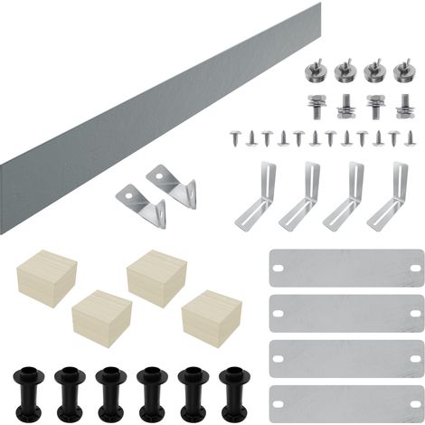 Aquariss Shower Tray Panel Riser Kit 1800mm Feet Legs Riser Package for Square Rectangle Trays Anthracite