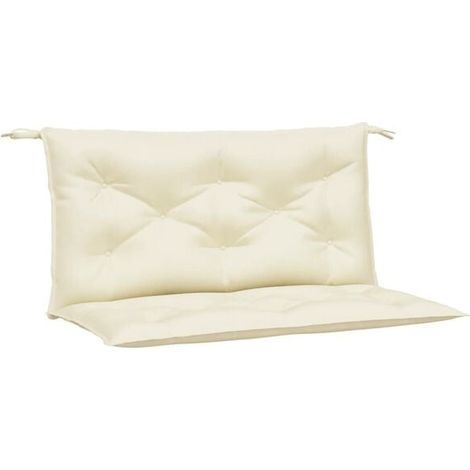 Coussins de banc de jardin, ensemble de deux pièces, beige, 100x50x7 cm, tissu Oxford.