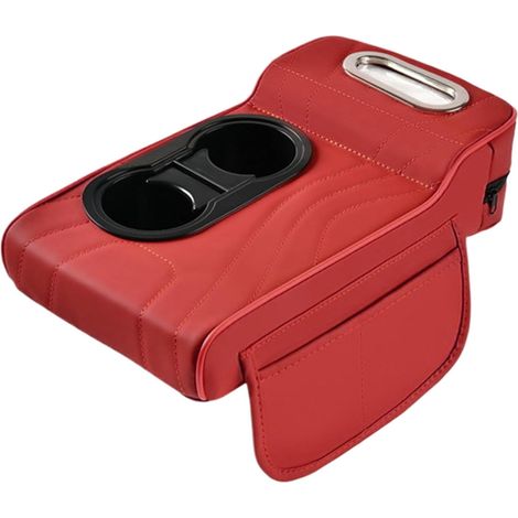 Housse D'accoudoir De Voiture,Rehausseur d'Accoudoir Auto - Organisateur Multifonction Avec Porte-Double, Poches Latérales Pour Boîte À Mouchoirs Et Rangements Pour (1/5)