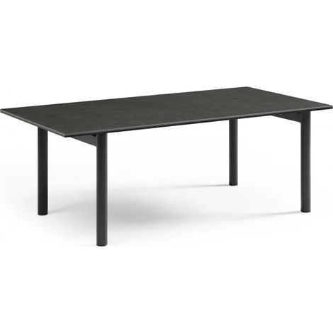 Table basse 120x60 cm céramique gris foncé pieds droits - UTAH 09 (1/5)