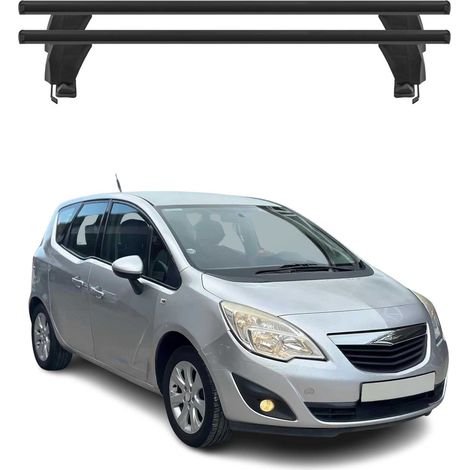 OMAC Dachträger Querträger Alu für Opel Meriva II 2010-2017 – Abschließbar – T-Nut – City-Crash-getestet – Max. 50 kg Schwarz (1/5)