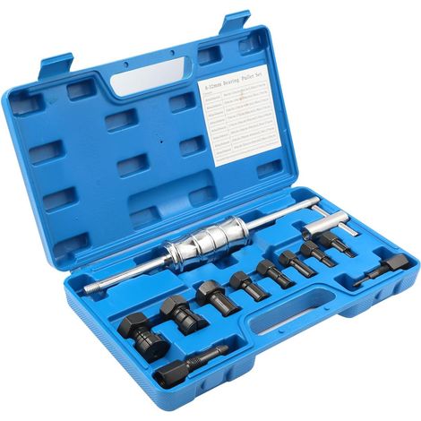Lot de 12 outils d'extraction de roulement d'aveugle de moto avec marteau coulissant et goupilles d'entraînement 8-32 mm (1/5)