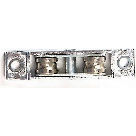Roulette double à essieux métalliques 11,5 mm pour chariots de fenêtre coulissante (1/3)