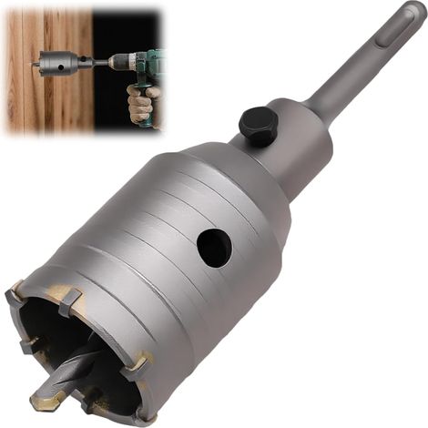 Scie Cloche à Béton 50 mm avec Adaptateur SDS, Trépan Béton, Carotteuse Foret à Brique pour Percer Murs en Brique, Béton, Argile et Mousse, Outil Durable et Efficace pour Maçonnerie (50mm) (1/5)