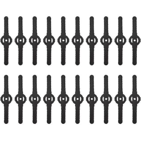 Un jeu de 20 lames noires, compatibles avec les tondeuses et débroussailleuses électriques, avec accessoires pour lames longues. (1/5)