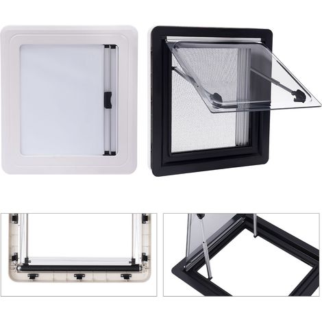 Ventana de apertura para autocaravana 450x500mm, ventana lateral para furgoneta y camper (1/5)