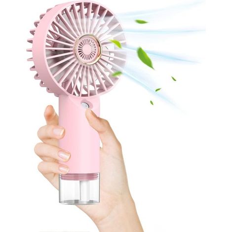 Ventilateur de pulvérisation portable, mini ventilateur portatif rechargeable USB - ventilateur de poche de refroidisseur d'air (1/5)