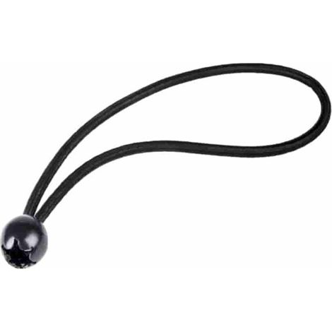 Tarp Bungee Cords with Ball, 6mm x 18cm - Black S30 (1/2)