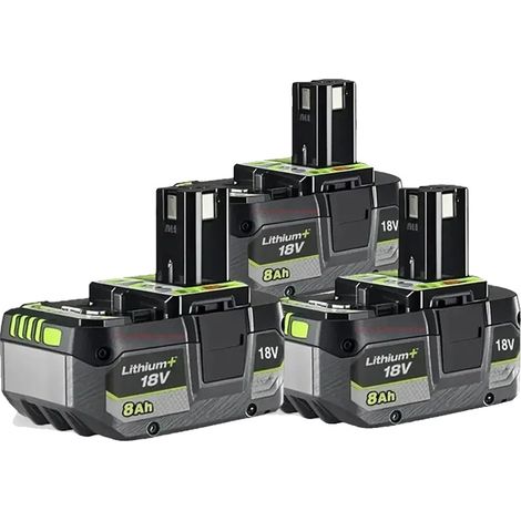 Lithium-Ionen-Akku, 8000 mAh Kapazität, kompatibel mit 18-V-Werkzeugen, 8000 mAh – 3 Stück (1/2)