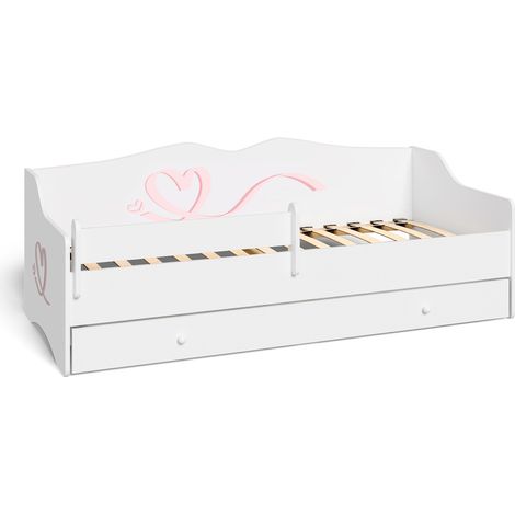 Letto PIXY 80x180 cm con rete, bianco (1/4)