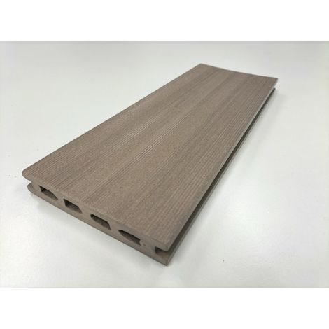 Pavimento esterno WPC nocciola zigrinato, listoni 300 cm con clip fissaggio nascosto per terrazzo giardino - Esterni da Vivere