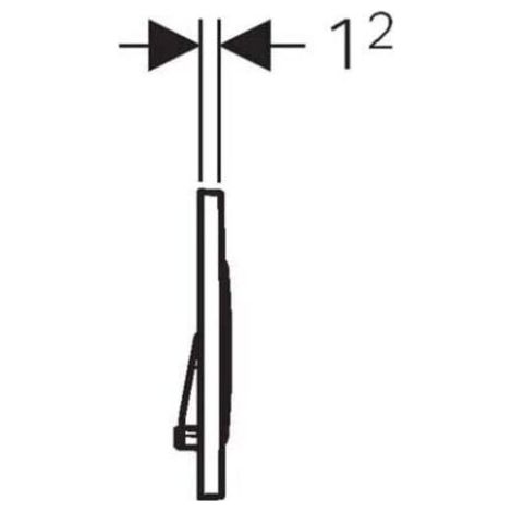 Pannello di attivazione WC GEBERIT DUOFIX Sigma 20 - 115.882.KJ.1 - Bianco e Cromo (1/3)