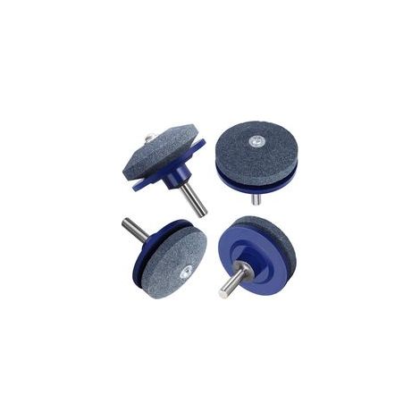 4 Pièce Tondeuse à gazon Affûteur de lame Pour le pouvoir Perceuse à main Percer Outil de jardin - Bleu Ikodm