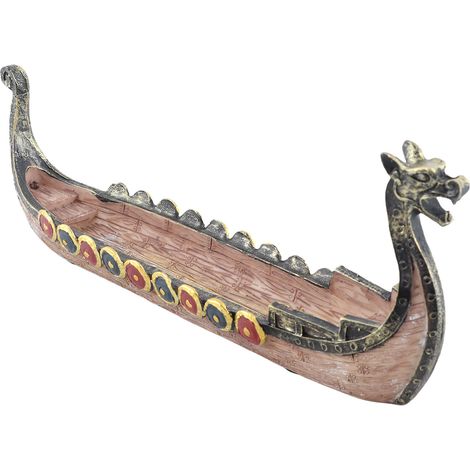 Resin viking ships encens stick support retro ornement exquise belle décoration d'intérieur ornements, pour les fêtes et événements (1/5)