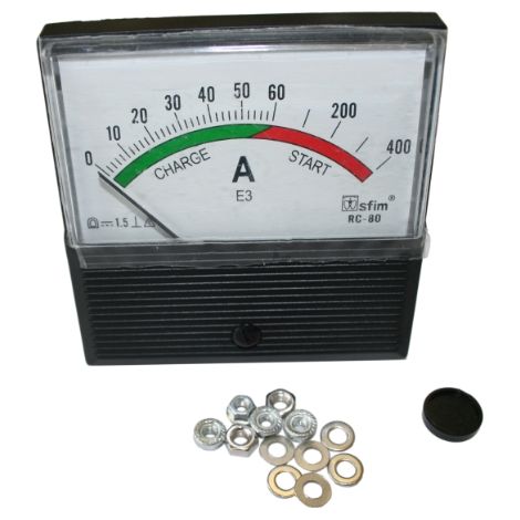 Amperemeter 0-400 A., 80x80mm für
