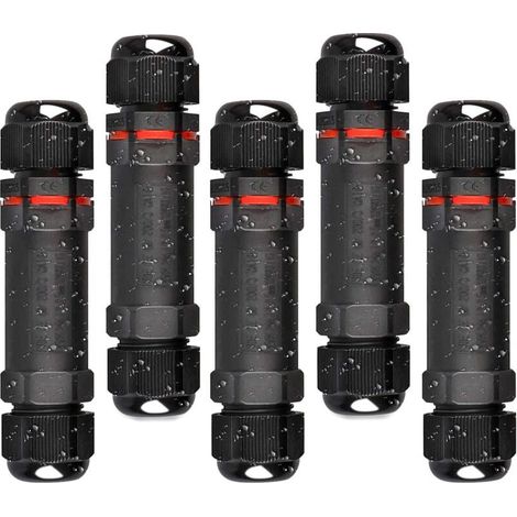 Langray – 5-teilige wasserdichte Anschlussdose – IP68-Steckverbinder für Kabel Ø 1 mm–13 mm – Nennstrom 24 A, Spannung 450 V (1/5)