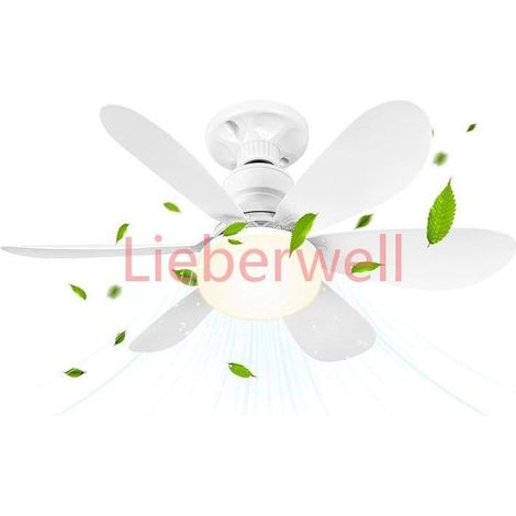 52CM LIEBERWELL 40W Ceiling Fan with Light and Remote, Dimmable LED E27, 6 Blades, 3 Speeds, Timer, 19x11x11cm (1/5)