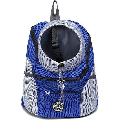 Sac à Dos Pliable pour Chien de Voyage pour Animaux de Compagnie pour Chat Sacs à Dos de Transport pour Chiens Petit Transporteur (Bleu, S) (1/5)