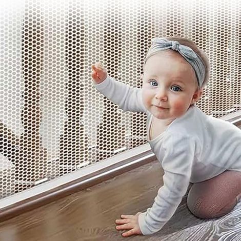 Filet Securite Escalier,Filet Protection Enfant,Filet Sécurité Enfant,Filet Protection Balcon,Barriere Filet Securite Escalier,Filet Protection Anti-Chute pour Escaliers,Clôture Protection (1/5)