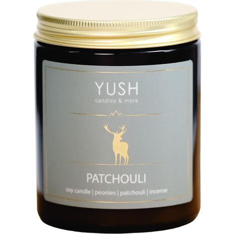 Patchouli - candela di soia Con patchouli, bergamotto, rosa - yush - 180 ml (1/5)