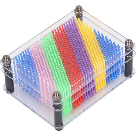 Jeu de peinture à l'aiguille 3D, plateau en plastique coloré, jouet pour enfants, cadeau pour enfants, fond blanc (1/5)