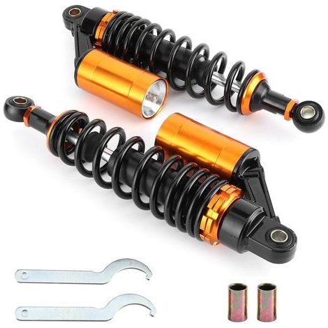 autres – Amortisseurs d'air 340mm pour moto tout-terrain – Lot de 2 – Alliage d'aluminium – Réduction des vibrations sur terrains accidentés (1/5)