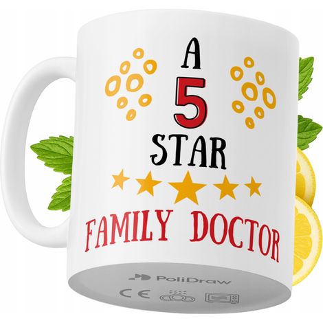 Mug humoristique pour médecin de famille, avec un texte amusant et un design graphique original. Idéal pour les anniversaires, les fêtes et les occasions spéciales. Mug premium pour la maison, le bure (1/5)