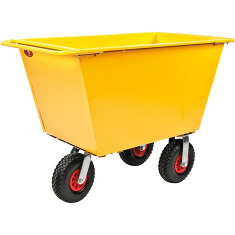 Kongamek Abfallwagen 1220x580x820mm Luftbereifung mit 3 Rädern und 200l Volumen