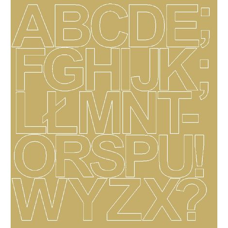 Selbstklebende Buchstabenaufkleber, 10 cm, mattgold