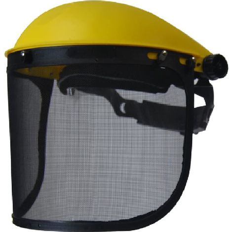 UNIVERSEL - Visiera di protezione in plastica sollevabile e casco anti-rumore incorporato, modello professionale, larghezza visiera 400 mm, altezza 190 mm, decespugliatore e fai da te (1/2)
