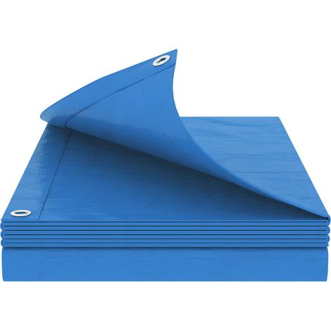 Lona con ojales Azul 3 x 5 m 90 gsm PE vidaXL