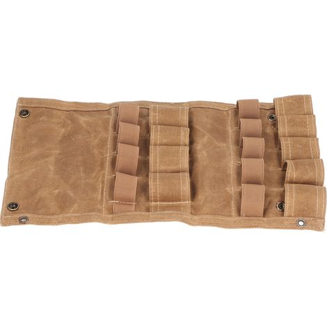 Sachet pliable pour épices en toile, étui portable pour bocaux à condiments, idéal camping, barbecue et pique-nique, couleur kaki (1/5)