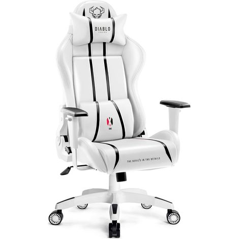 Diablo X-One 2.0 Gaming Stuhl Computerstuhl ergonomischer Bürostuhl Gamer Chair Schreibtischstuhl Weiß - Normal Size (1/5)