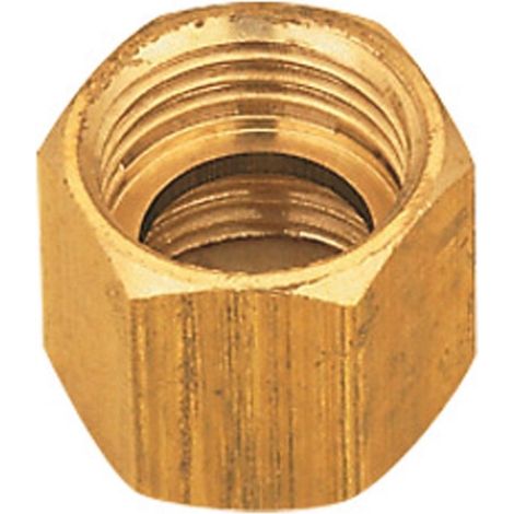 raccord en laiton à visser - avec butée - femelle / femelle - 20 x 27 - sachet de 2