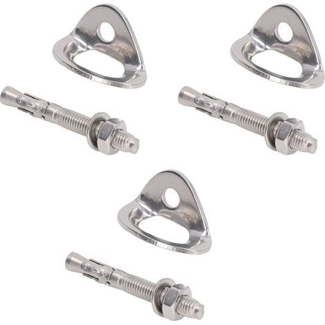 Ancrages d'escalade en acier inoxydable, lot de 3 pour équipement d'assurage et de rappel en varappe