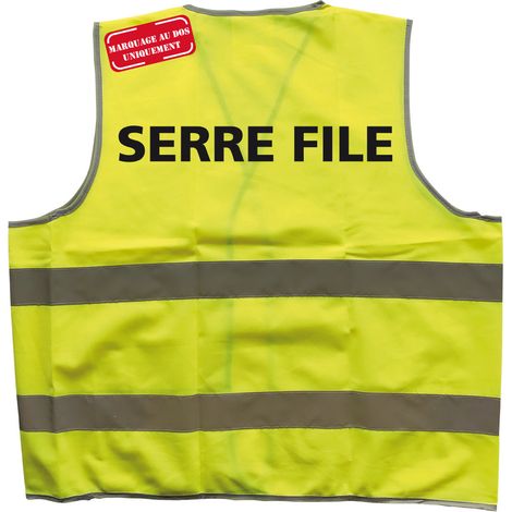 GILET DE SIGNALISATION SERRE FILE (WC1390SF).- Jaune - L (1/5)