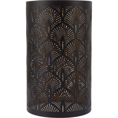 Abat-jour moderne cylindrique en métal ajouré E27/E26 pour chambre ou salon (1/5)