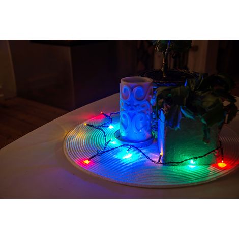 KONSTSMIDE 6351-520 Micro LED Lichterkette / für Innen (IP20) / 24V Innentrafo / 20 bunte Dioden / schwarzes Kabel (1/5)