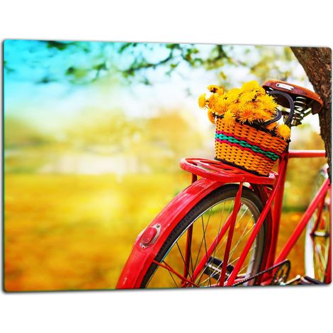 Schneidebrett aus Glas, 52x40 cm, Fahrrad (1/5)