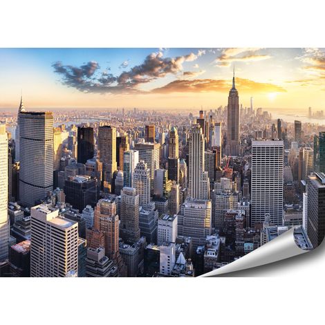 City Poster, New York - Manhattan, NYC Skyline, USA, Images Photo Art Décoration Murale Moderne Salon Chambre Cuisine (New York I., 70 cm x 50 cm, sans Cadre) (1/5)