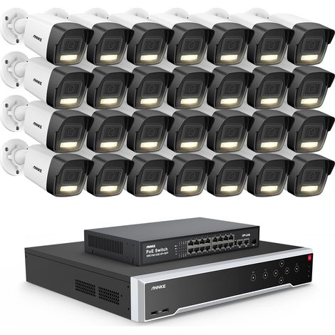 ANNKE 3K Außen Überwachungskamera,32 Kanal NVR und 28x 5MP PoE IP Kamera Bewegungserkennung, Farbnachtsicht, Videoüberwachungsset (1/5)