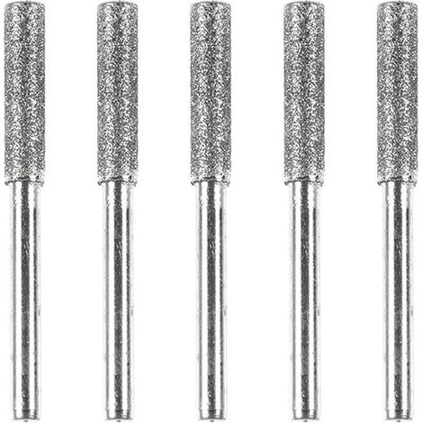 5pcs Emery Tronçonneuse Tête De Meulage Scie À Chaîne Machine De Meulage Tête De Meulage Chaîne, Argent(3 4mm) (1/5)