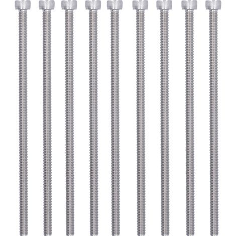 30 vis à tête cylindrique creuse hexagonale A2-70 en acier inoxydable 304 de qualité marine, M6x100
