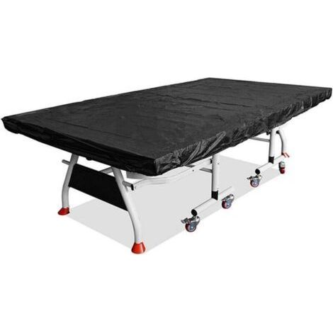 Funda impermeable y antipolvo para mesa de ping-pong, apta para uso exterior e interior/exterior (280 x 150 cm) – Negra (1/4)