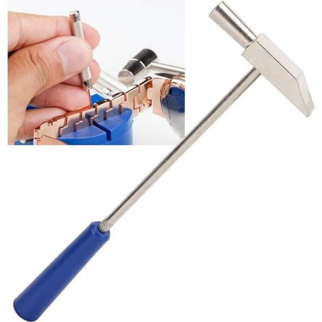 Sollbry 5 pièces Mini Marteau de Réparation de Montre à Bijoux à Double Tête en Métal Portable pour L'artisanat et les Réparations de Bricolage à Usage (1/3)